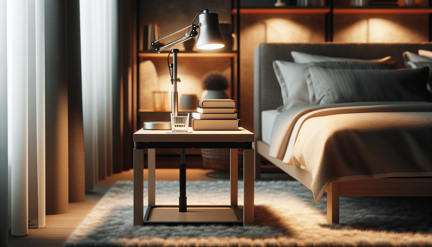 Adjustable Bed Side Tables And Storage Solutions