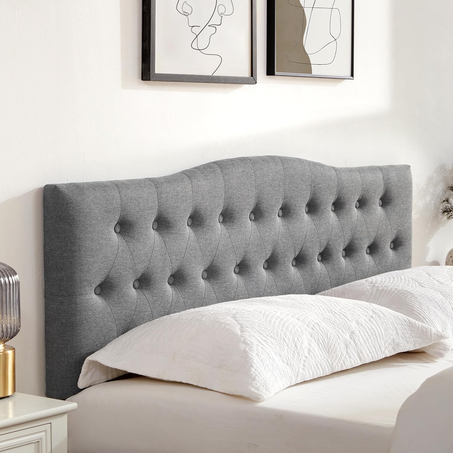 Tufted Upholstered Headboard Queen Size Review